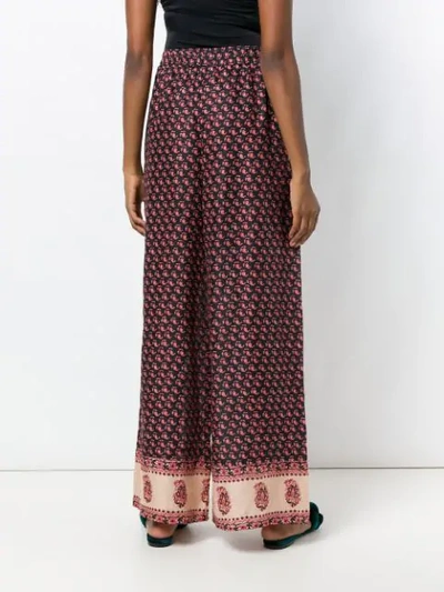 Shop Zimmermann Jaya Printed Wide-leg Trousers In Black ,red