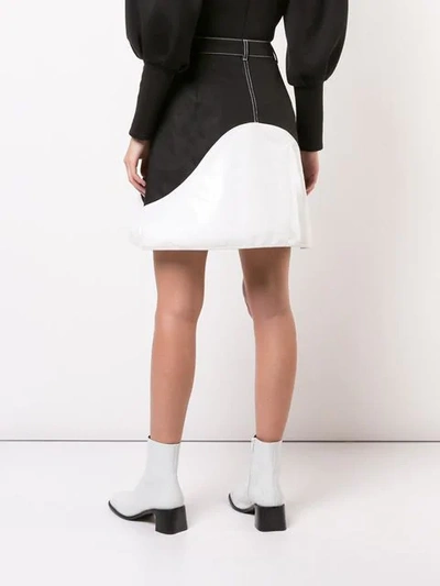 Shop Ellery Contrast Panels Skirt In Black