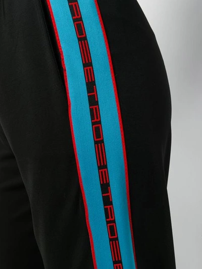 Shop Etro Logo Stripe Track Pants In Black
