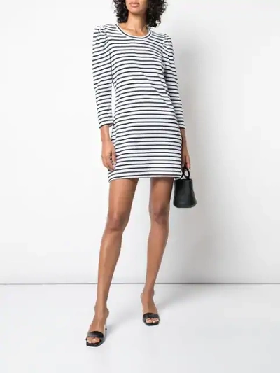 Shop A.l.c . Striped Long-sleeve Dress - White