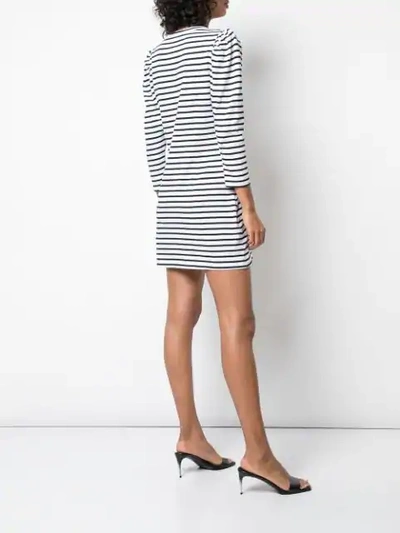 Shop A.l.c . Striped Long-sleeve Dress - White