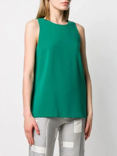 Shop Alberto Biani Tailored Vest Top In Green