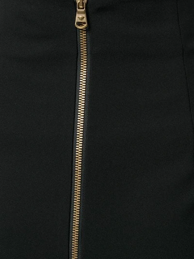 Shop Versace Back Zip Pencil Skirt In Black