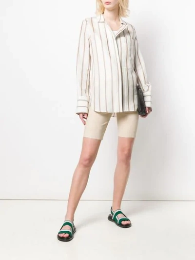 Shop Jil Sander Fitted High-rise Shorts In Neutrals