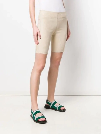 Shop Jil Sander Fitted High-rise Shorts In Neutrals