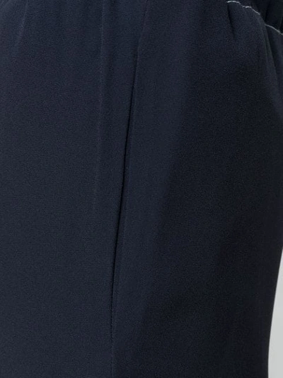 Shop Marni Cropped Elasticated Trousers In Blue