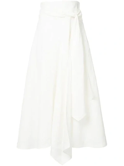 Shop Flow The Label Asymmetric High-waisted Skirt In White