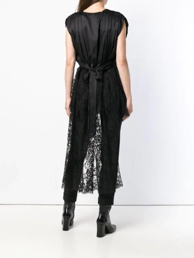 Shop Alexander Mcqueen Long-tailed Lace Tunic In Black