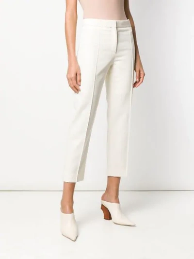 Shop Pringle Of Scotland Slim Tailored Trousers In Neutrals