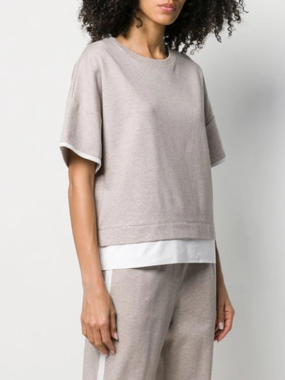 Shop Peserico Layered T-shirt - Grey