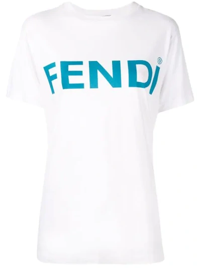 Pre-owned Fendi Short Sleeve Tops T-shirt In White