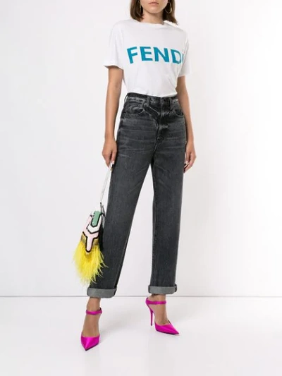 Pre-owned Fendi Short Sleeve Tops T-shirt In White