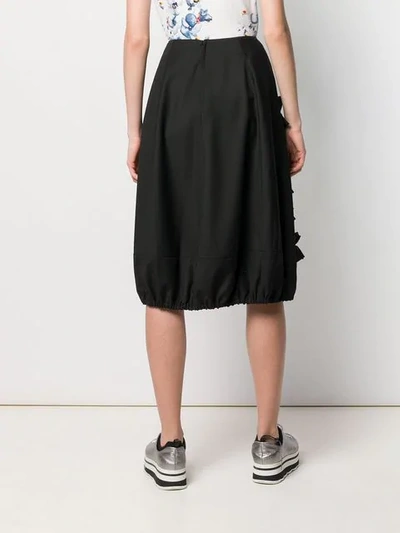 Shop Comme Des Garçons Ruffle Panel Skirt In Black