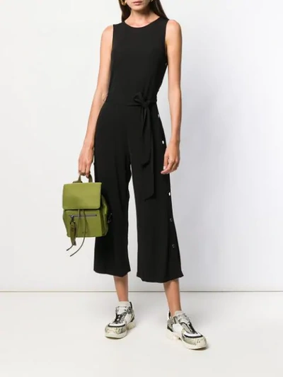 Shop Michael Michael Kors Button Jumpsuit In Black