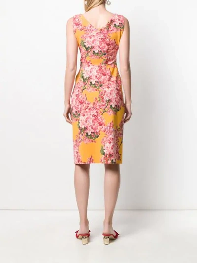 Shop Le Petite Robe Di Chiara Boni Floral Print Midi Dress - Orange