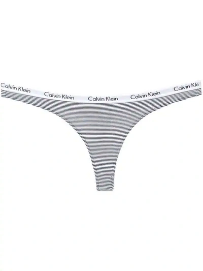 Shop Calvin Klein Underwear Gestreifter Tanga In White ,blue