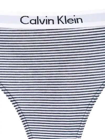 Shop Calvin Klein Underwear Gestreifter Tanga In White ,blue