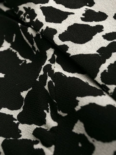 Saint Laurent Short Dress With Leo Print In Black