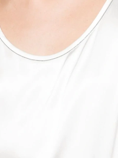 Brunello Cucinelli Silk Tank Top In White