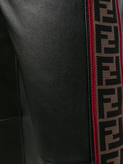 Shop Fendi Ff Logo Trousers In Black