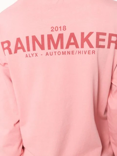 Shop Alyx Back Print Sweatshirt In Pink