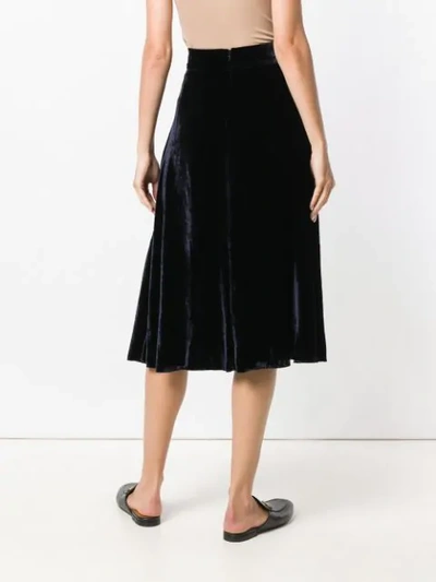 Shop Roberto Collina Full Flared Skirt In Blue