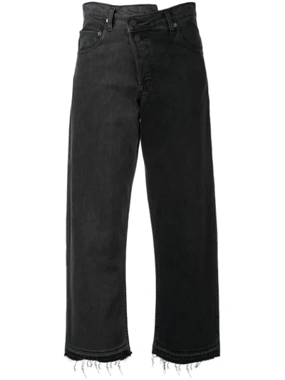 Shop Monse Split Wash Jeans In Black