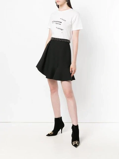 Shop Saint Laurent Text Print T-shirt In White