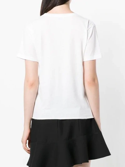 Shop Saint Laurent Text Print T-shirt In White