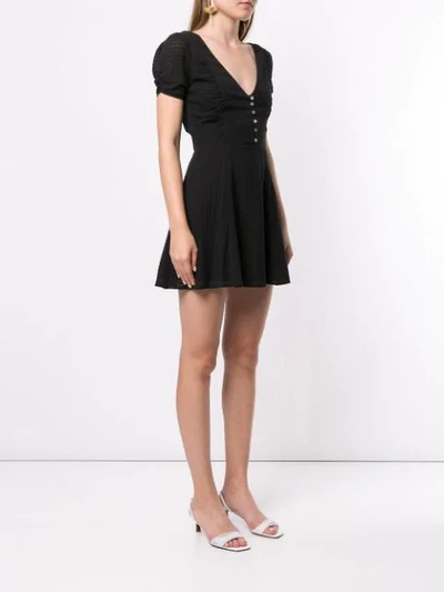 Shop Suboo Deep V Neck Mini Dress In Black