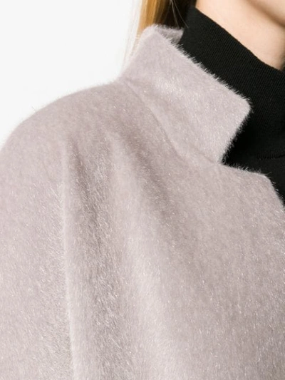 Herno Belted Wrap Overcoat In Grey