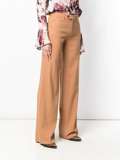 CHLOÉ 喇叭长裤 - 棕色