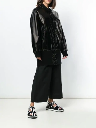 Shop Mm6 Maison Margiela Oversized Bomber Jacket In Black