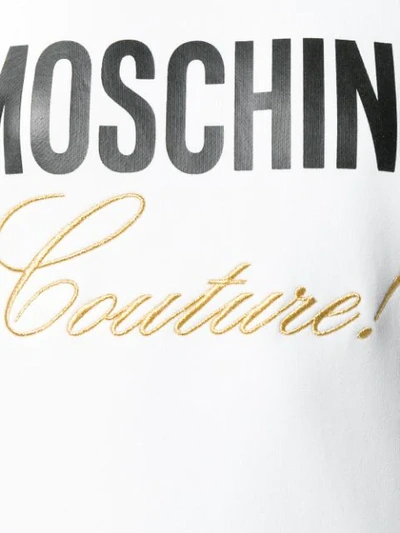 Shop Moschino Logo Print T-shirt In 7001white