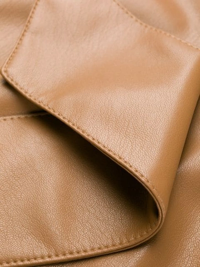 Shop Nanushka Wrap Front Blouse In Brown
