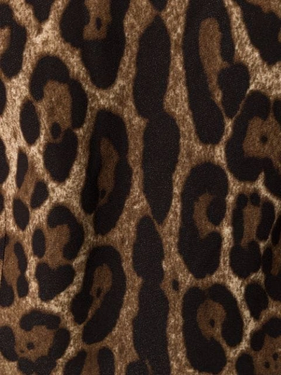 Shop Dolce & Gabbana Leopard Print Jersey Top - Multicolour