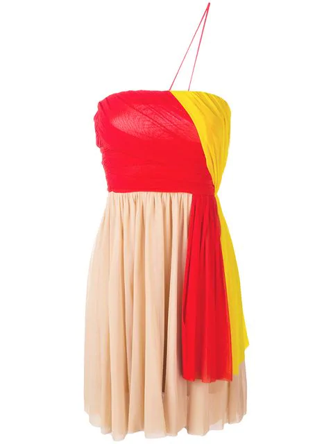 msgm red ruffle dress