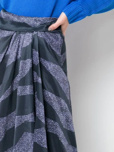 Shop Isabel Marant Printed Asymmetric Skirt In Midnight