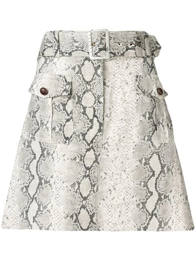 Shop Zimmermann Corsage Safari Mini Skirt In Neutrals