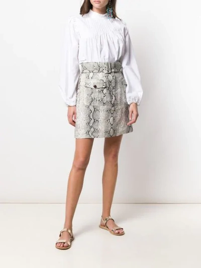 Shop Zimmermann Corsage Safari Mini Skirt In Neutrals