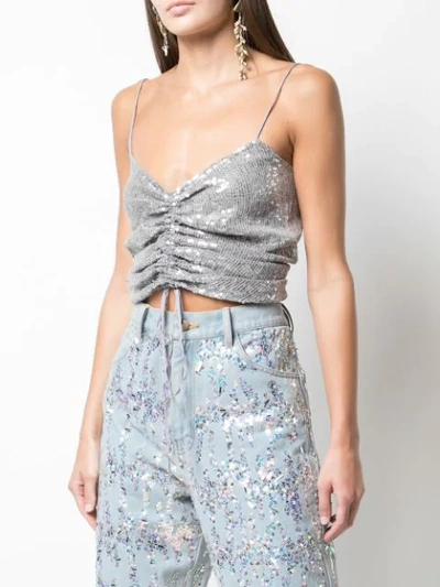 ASHISH SEQUIN RUCHED CAMISOLE - 银色
