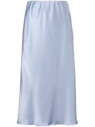 Shop Nanushka Zarina Midi Skirt In Blue