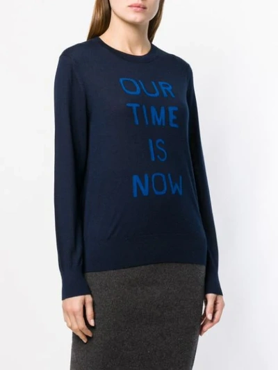Shop Theory 'our Time Is Now' Sweater In Blue