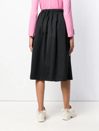 Shop Comme Des Garcons Girl Flared Midi Skirt In Black