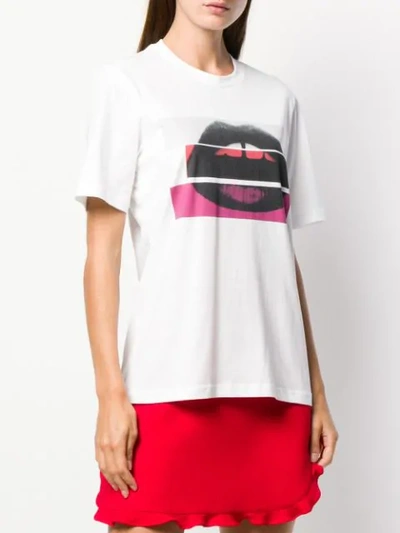 Shop Markus Lupfer Alex Lip Print T-shirt - White