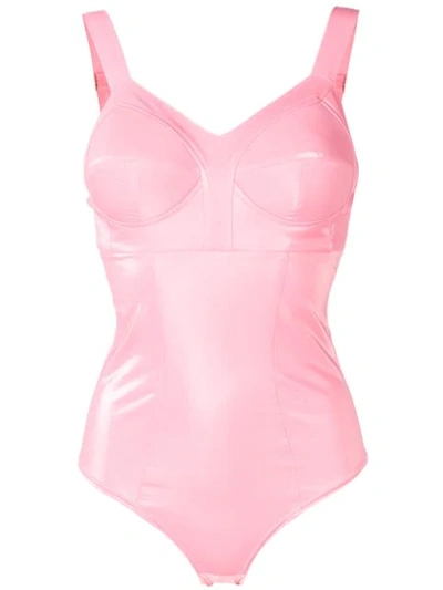 Shop Murmur Gloss Bodysuit In Pink