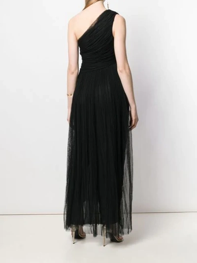 Shop Maria Lucia Hohan One Shoulder Tulle Dress In Black