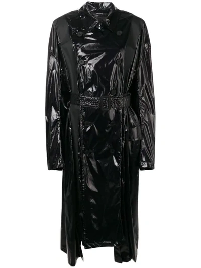 Shop Maison Margiela Belted Trench Coat In Black