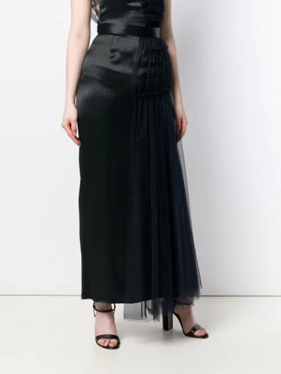 Shop Act N°1 Side Tulle Layer Skirt In Black