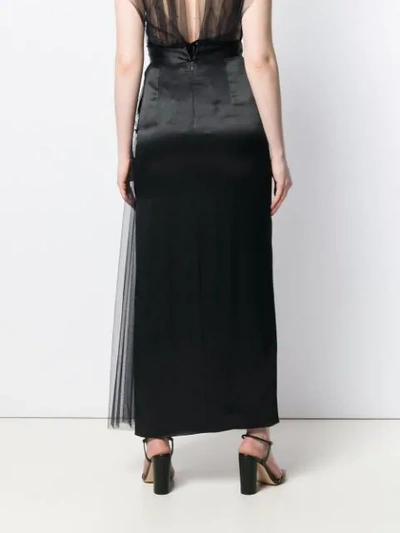 Shop Act N°1 Side Tulle Layer Skirt In Black